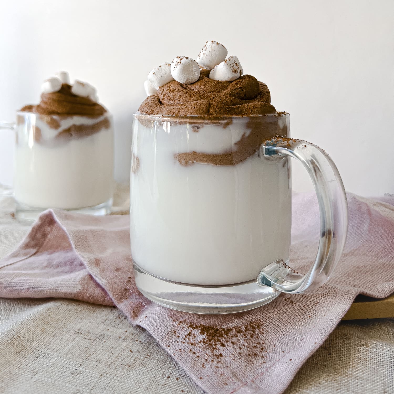 Hot chocolate with store whipped cream